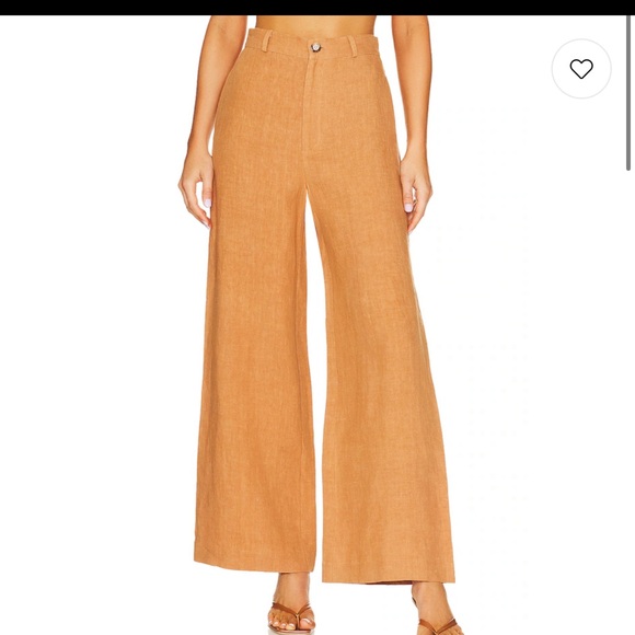 Bardot Enya Linen Pant in Camel size 8